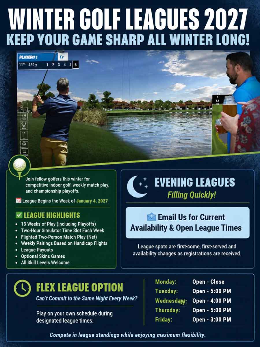 Winter Golf Leagues at the Clubhouse Indoor Golf in Green Bay